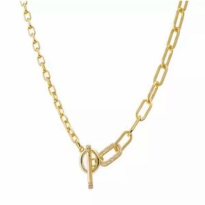 Adina Eden Pave Toggle Multi Chain Necklace NWT